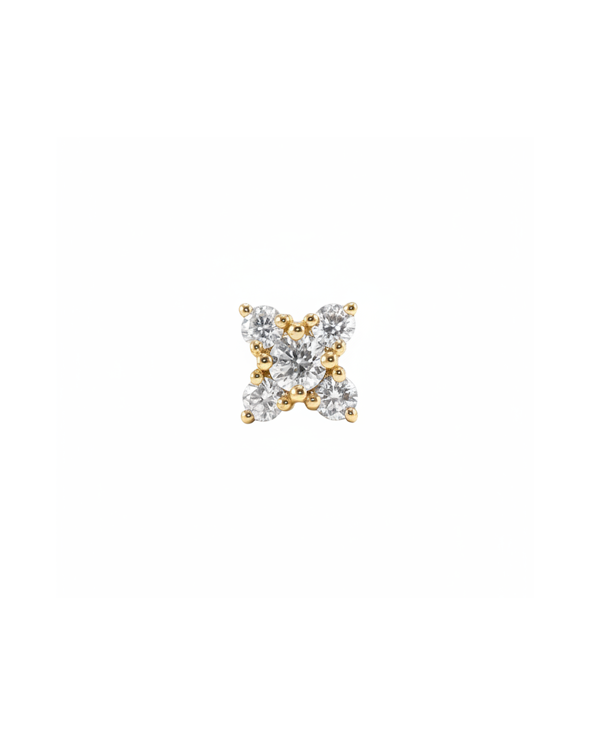 Eliana Gold Earring White Diamonds