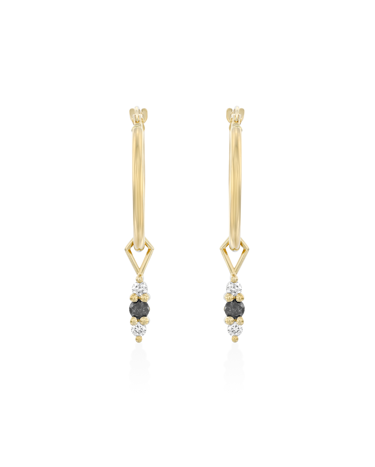 Audrey charm grey and white diamonds