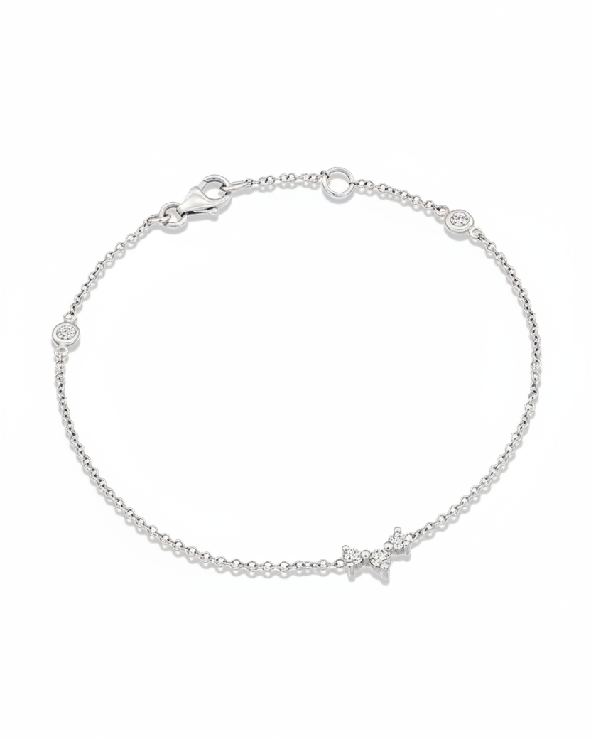 Frida and alex gold bracelet white diamonds