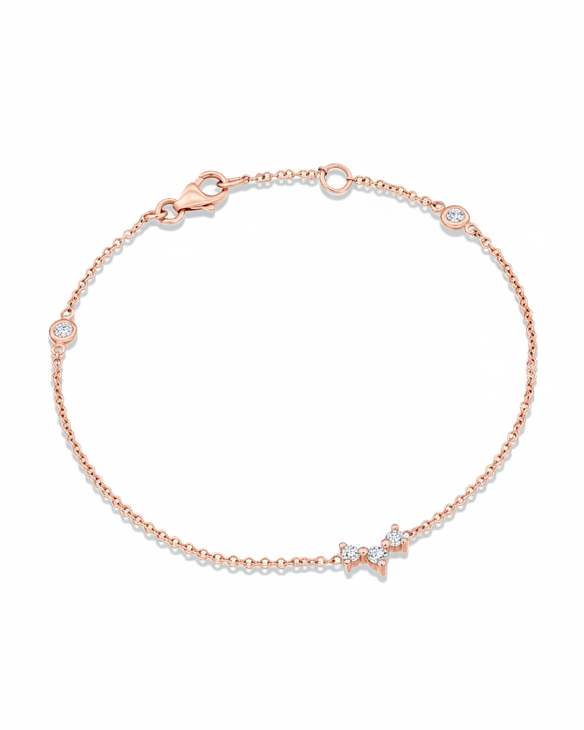 Frida and alex gold bracelet white diamonds