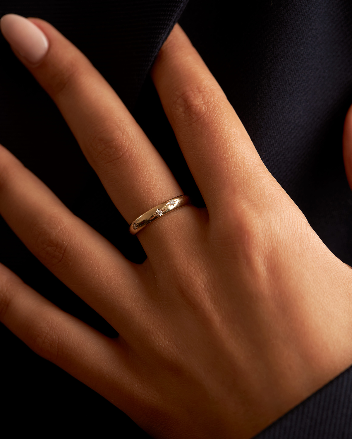 Dylan Gold Ring Diamonds Star Setting