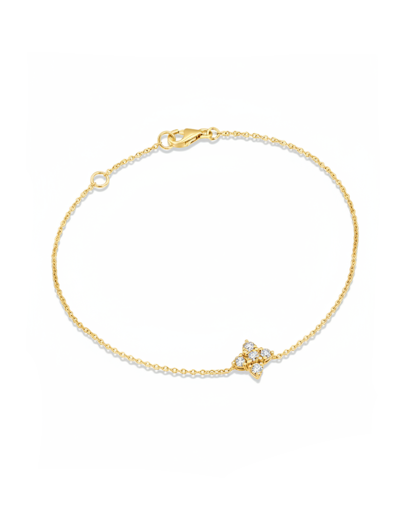 Natalia Gold Bracelet White Diamonds