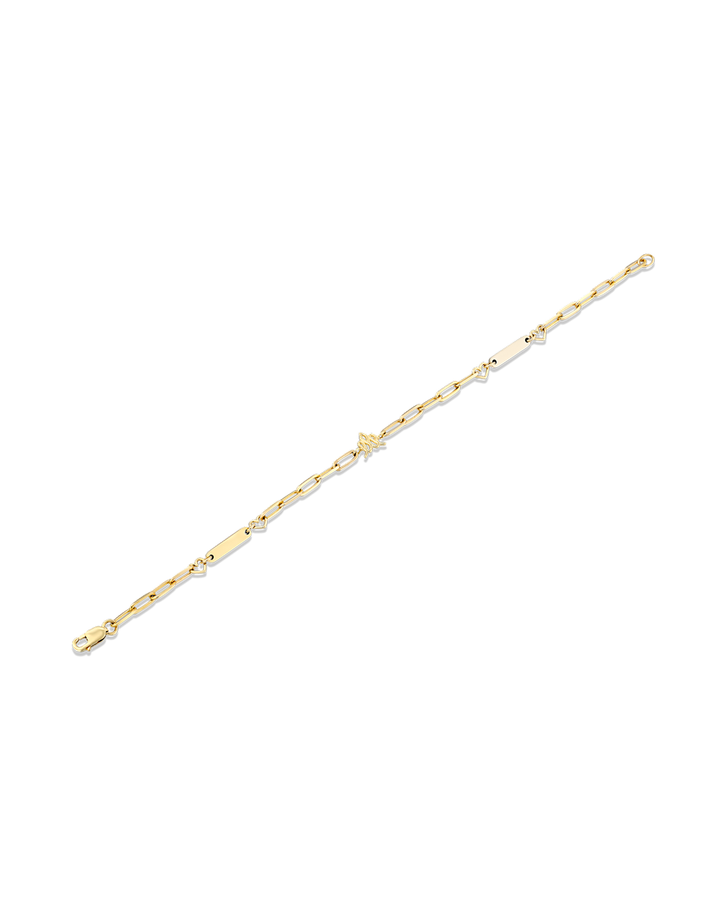 Hearts and Names chain bracelet