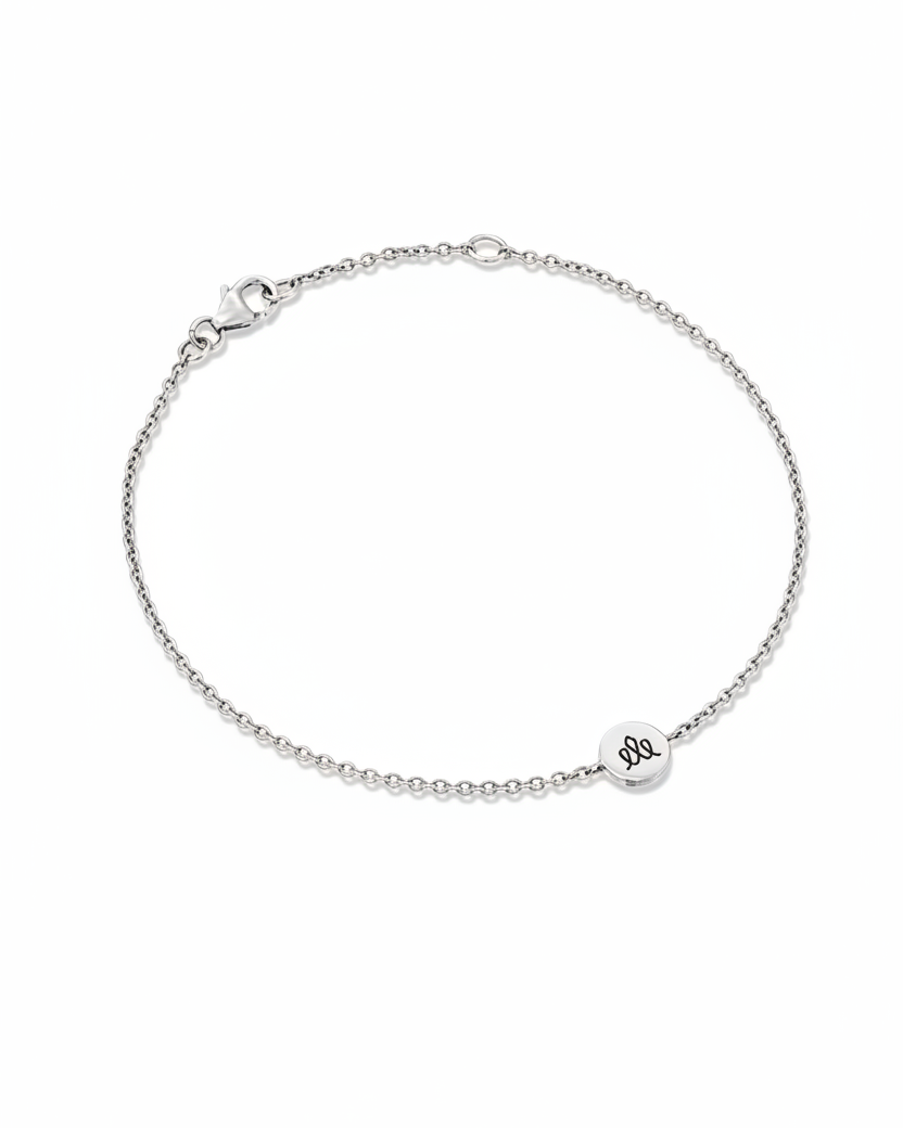Round Crown element gold chain bracelet