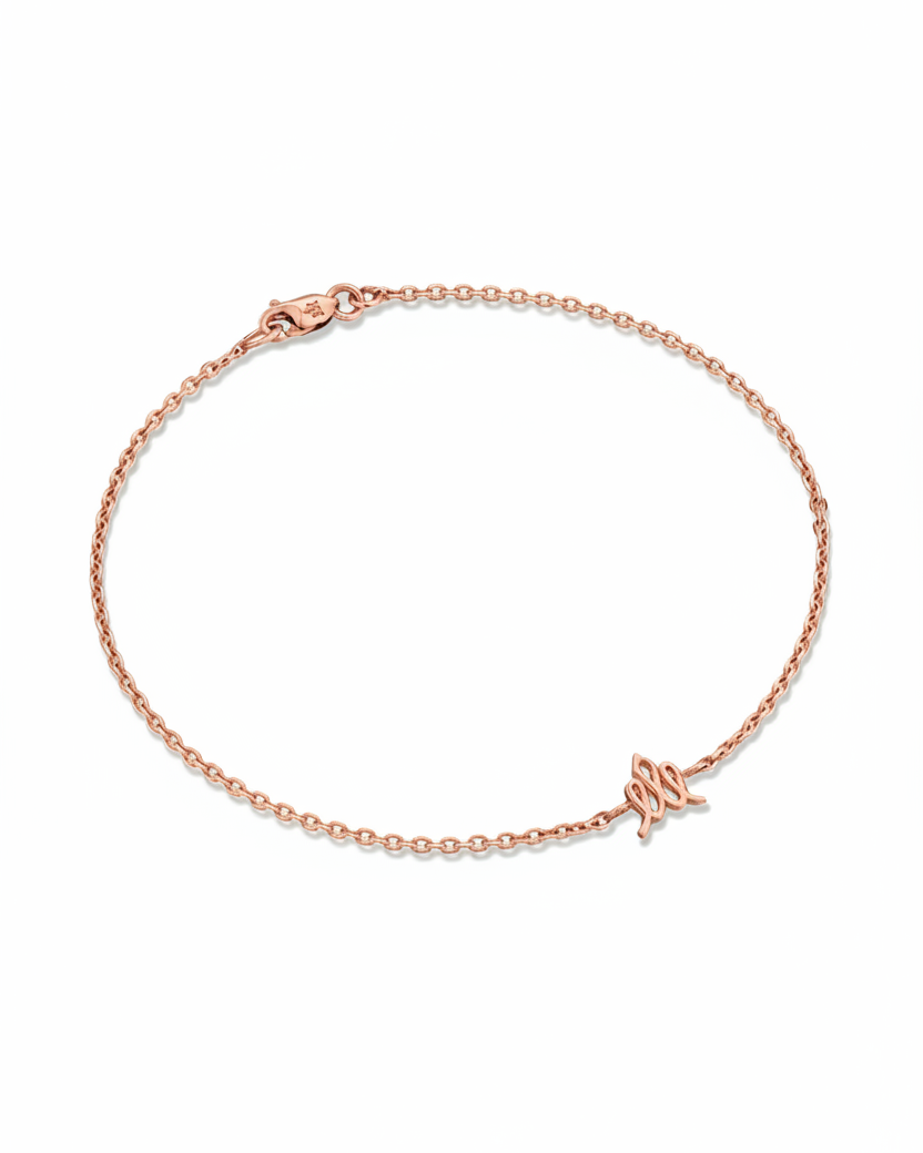 Crown gold chain bracelet