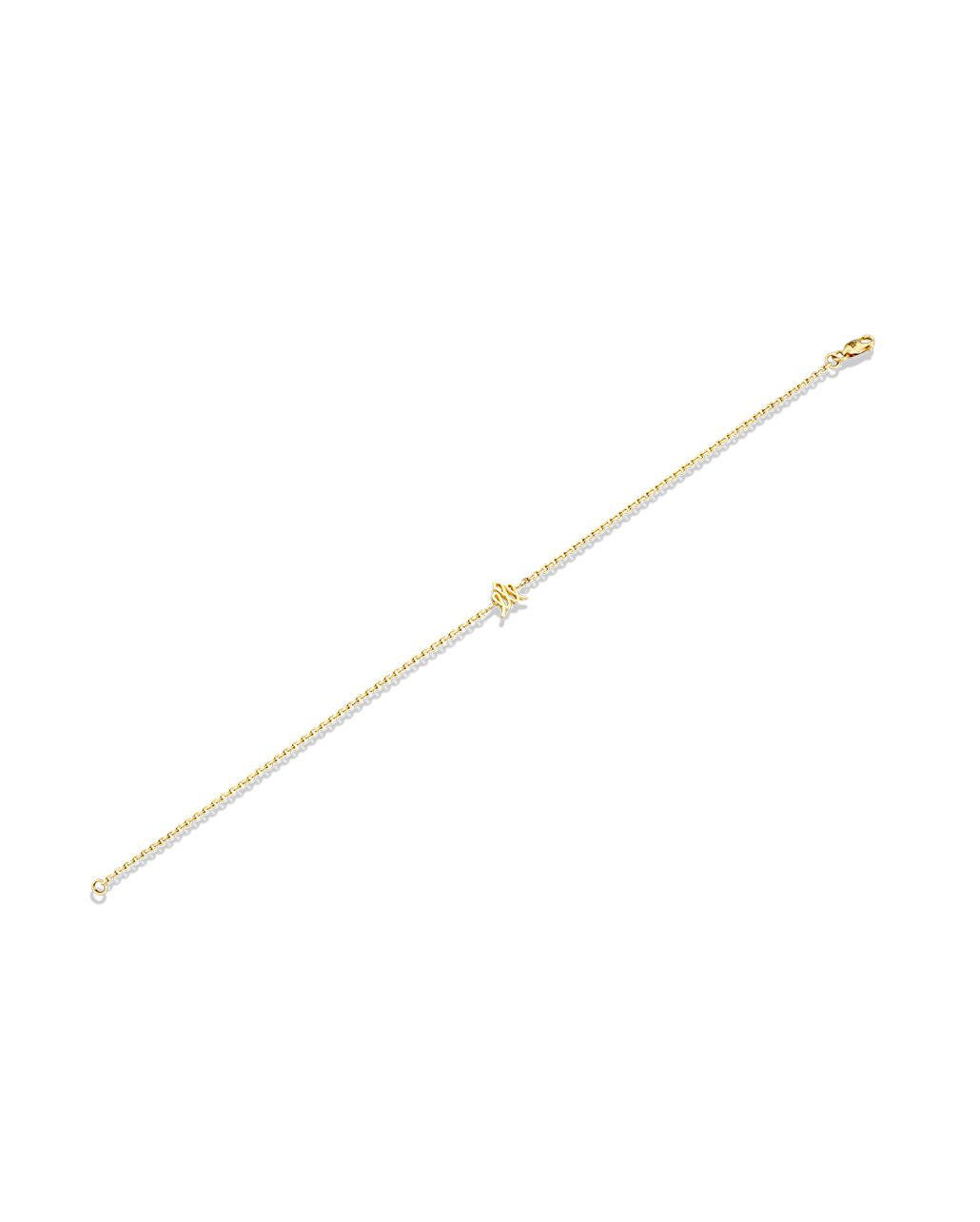 Crown gold chain bracelet
