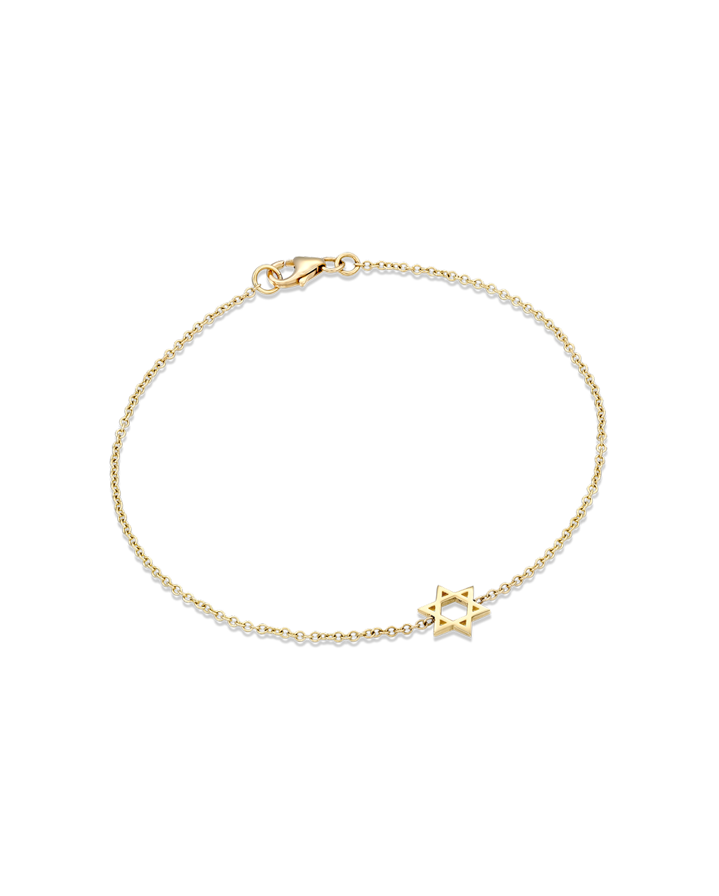 Classic Star Of David Gold Bracelet