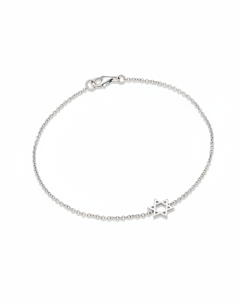 Classic Star Of David Gold Bracelet
