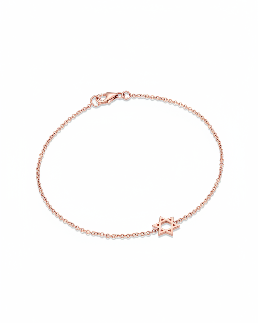 Classic Star Of David Gold Bracelet