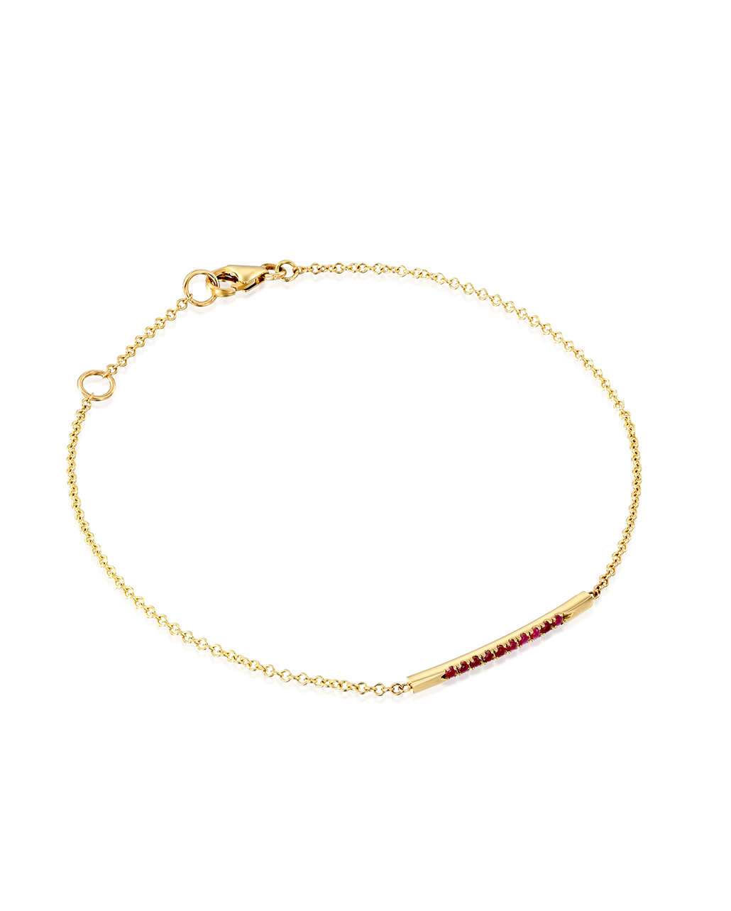 Andrea Gold Bracelet Set With rubies