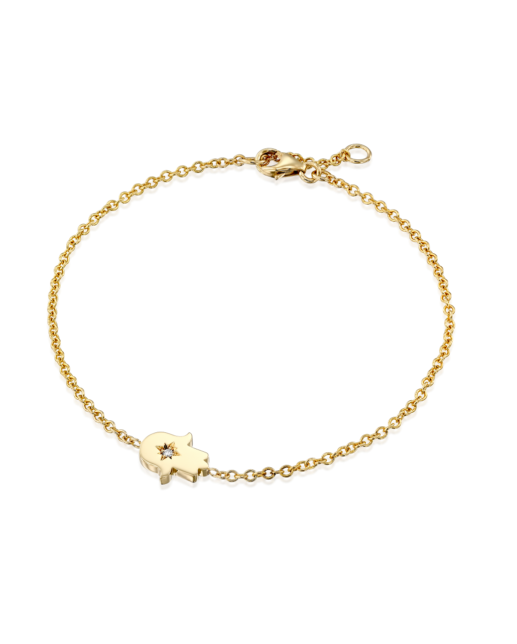 Hamsa Bracelet White Diamond
