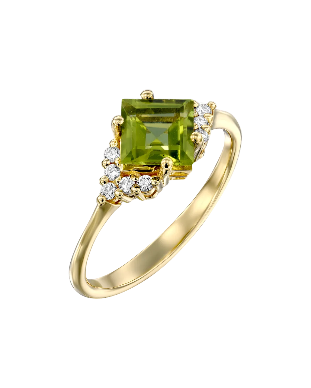 Juliette Ring With Diamonds and peridot