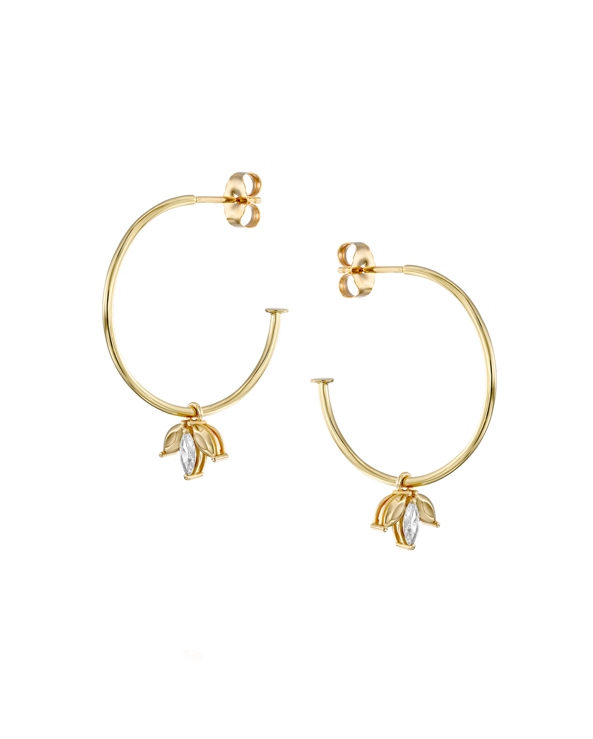 Du Barry Hoop Earring White Diamonds