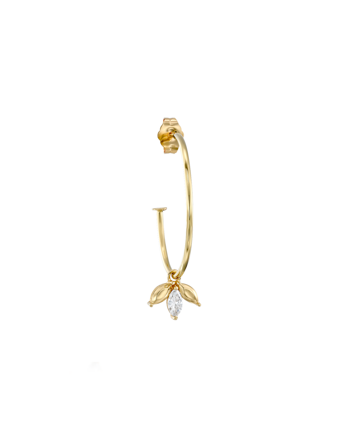 Du Barry Hoop Earring White Diamonds