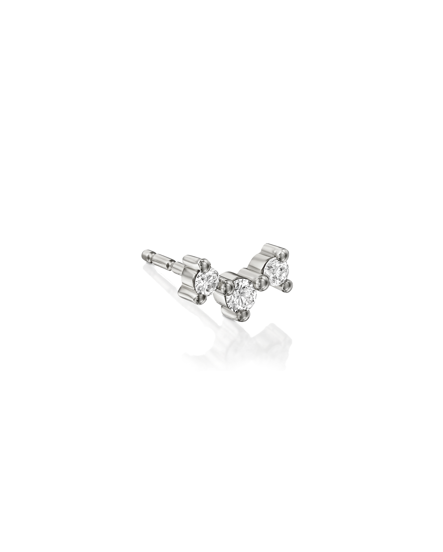 Frida White Diamond Earring