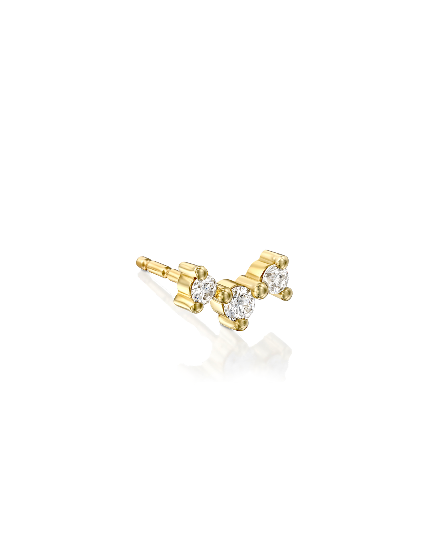 Frida White Diamond Earring