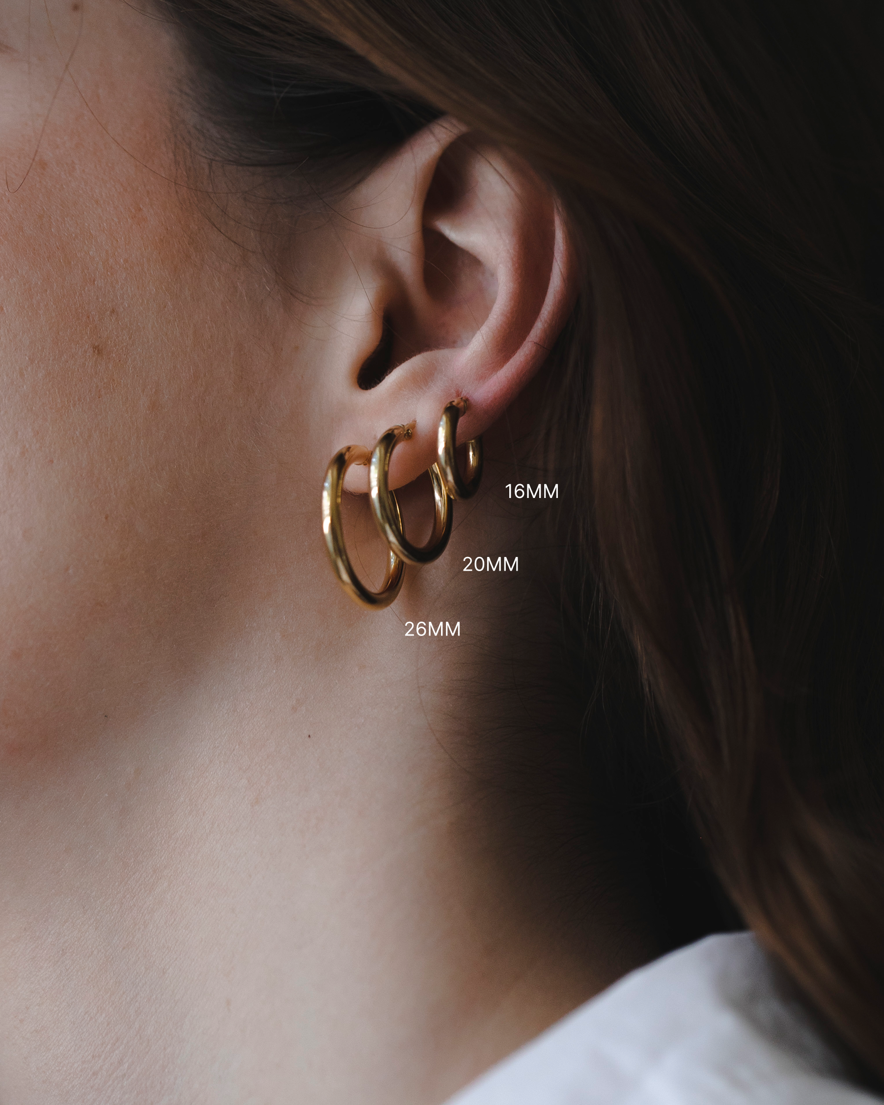 Brandy Gold Hoop Earring 26 mm