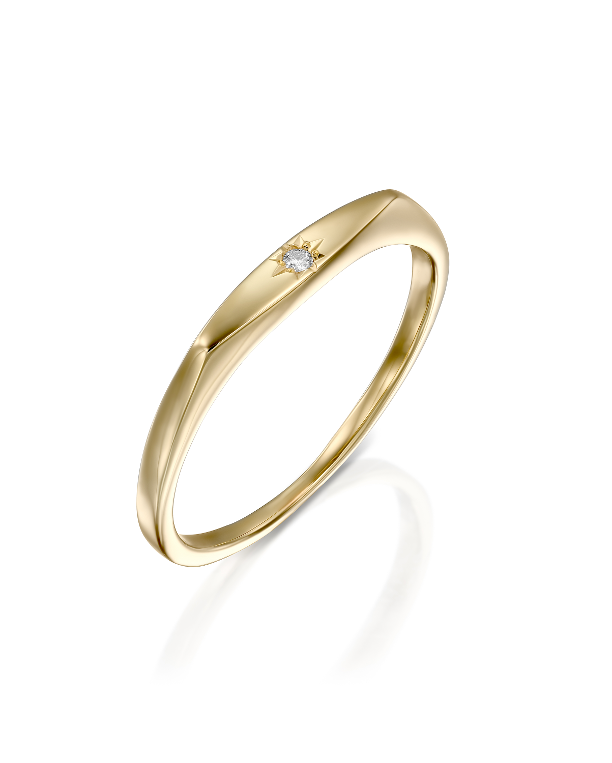 Jackie Gold Ring Star Setting Diamond