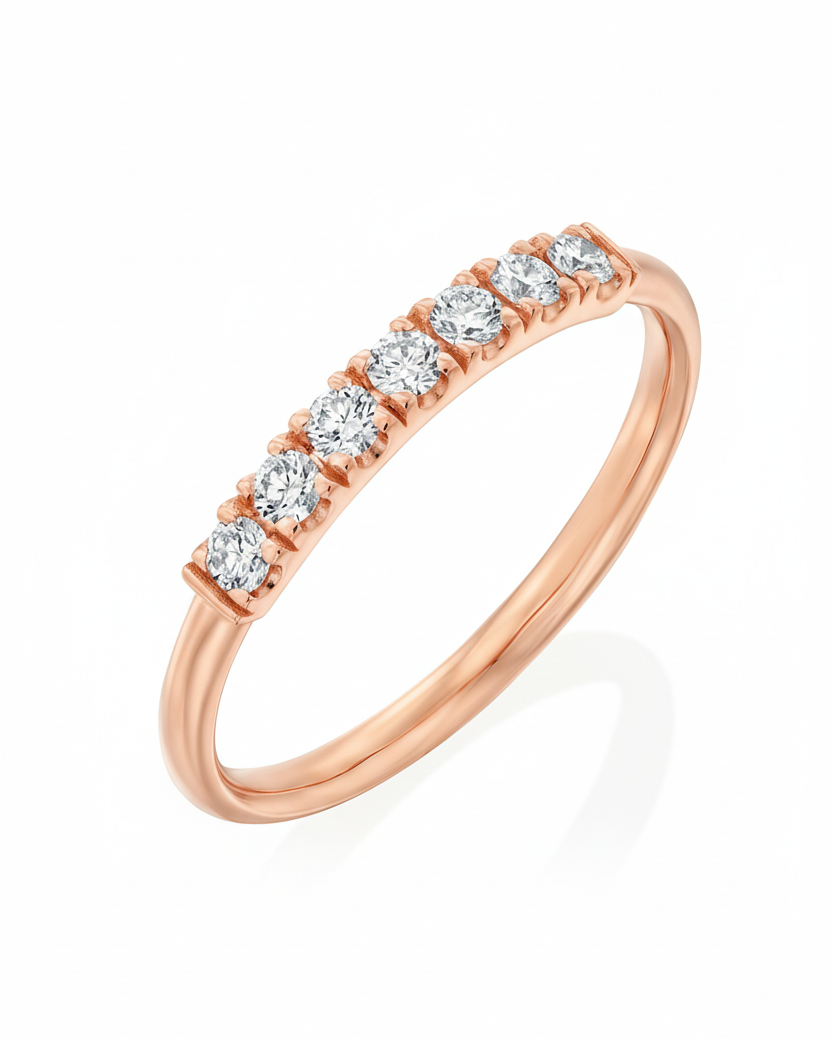 Candy Gold Ring 7 White Diamonds