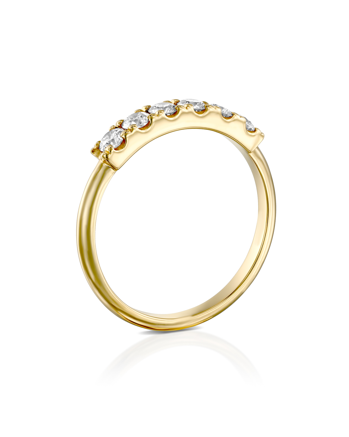 Medium Candy Gold Ring White Diamonds