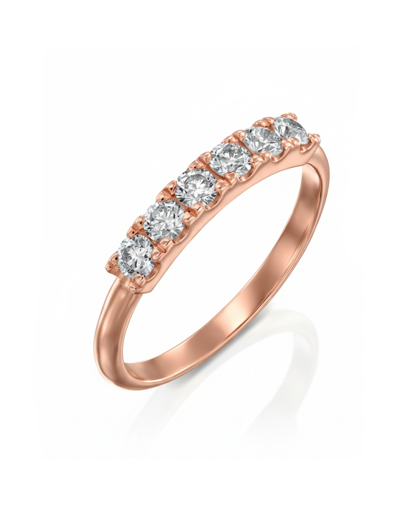 Medium Candy Gold Ring White Diamonds