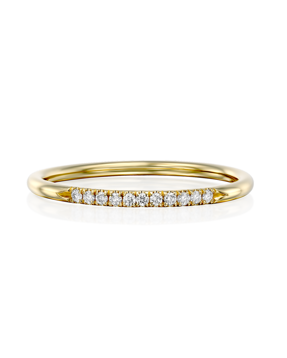 Kelly Ring Yellow With 11 White Diamonds