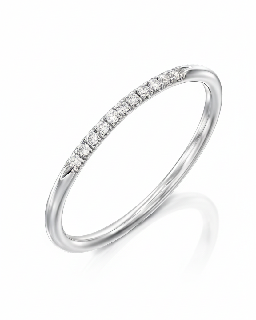 Kelly Ring Yellow With 11 White Diamonds
