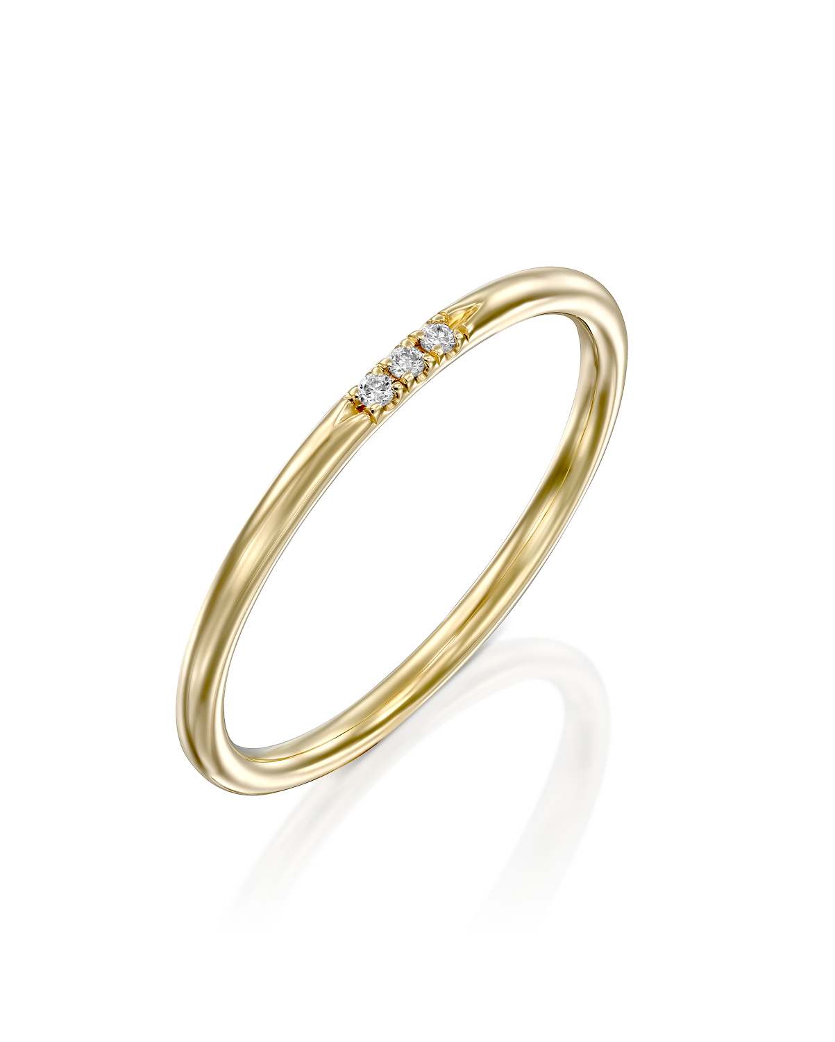 Kelly Ring With 3 White Diamonds