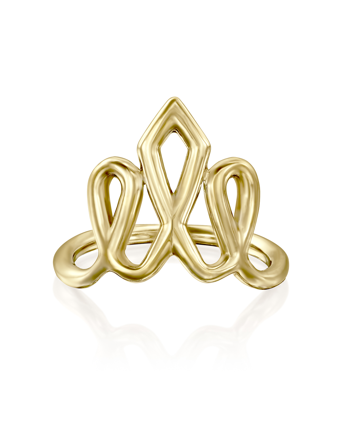 Large Crown Gold Ring