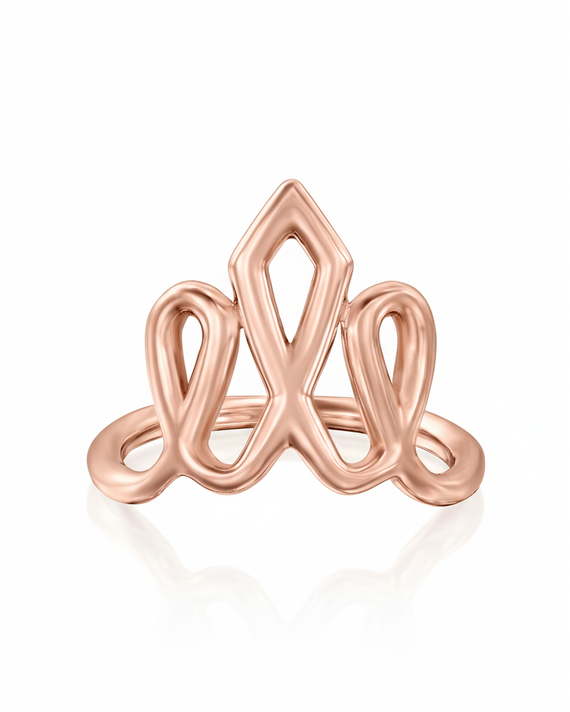 Large Crown Gold Ring