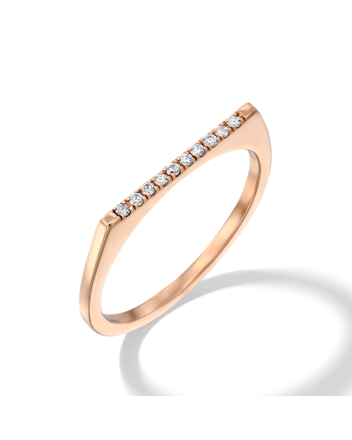 Miranda Encrusted Gold Ring White Diamonds