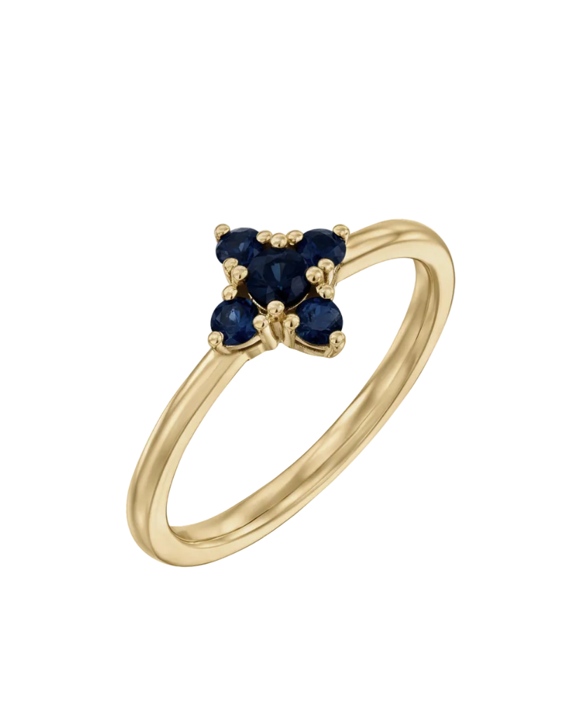 Eliana Ring with Blue Sapphires