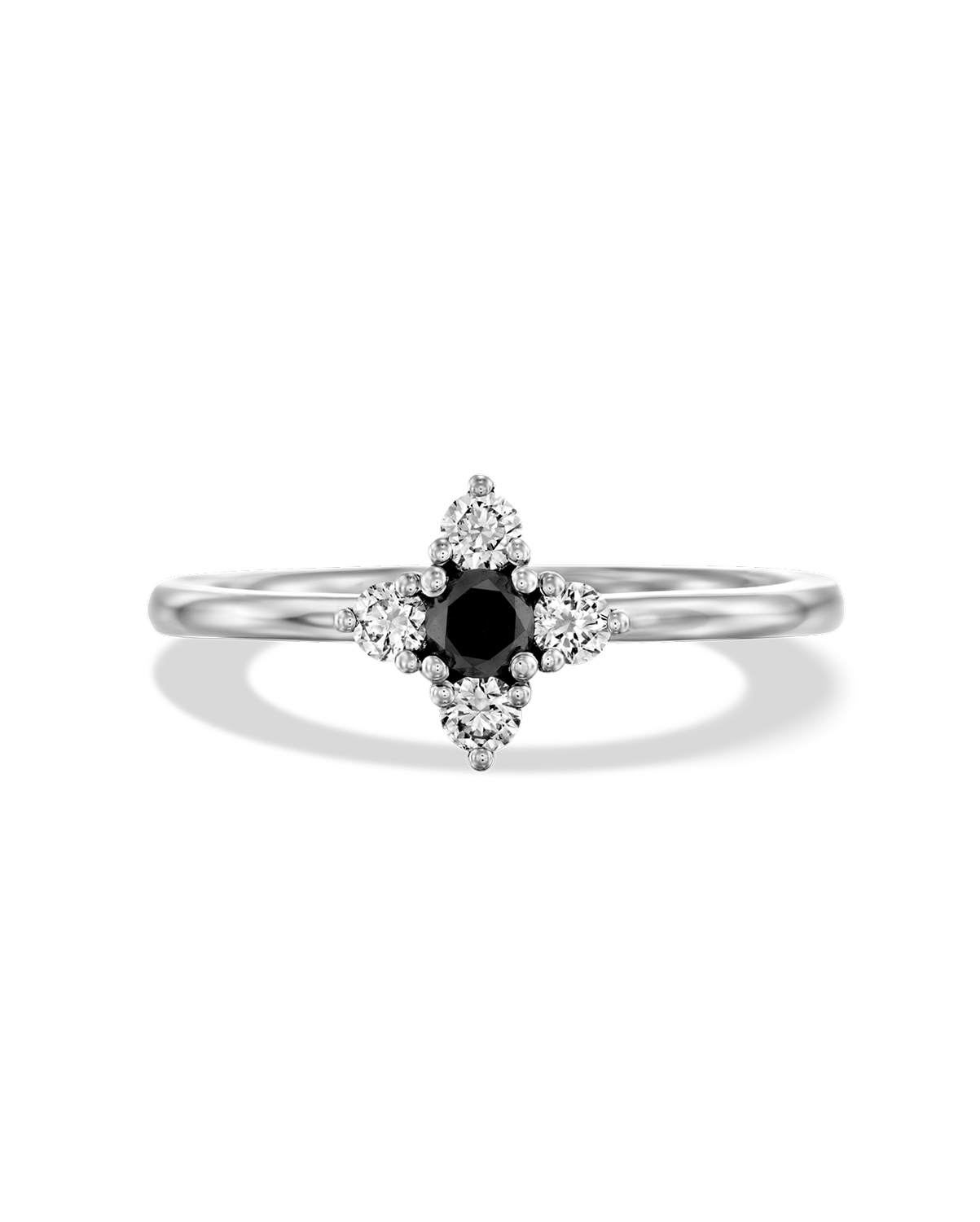 Eliana Gold Ring with Black & White Diamonds