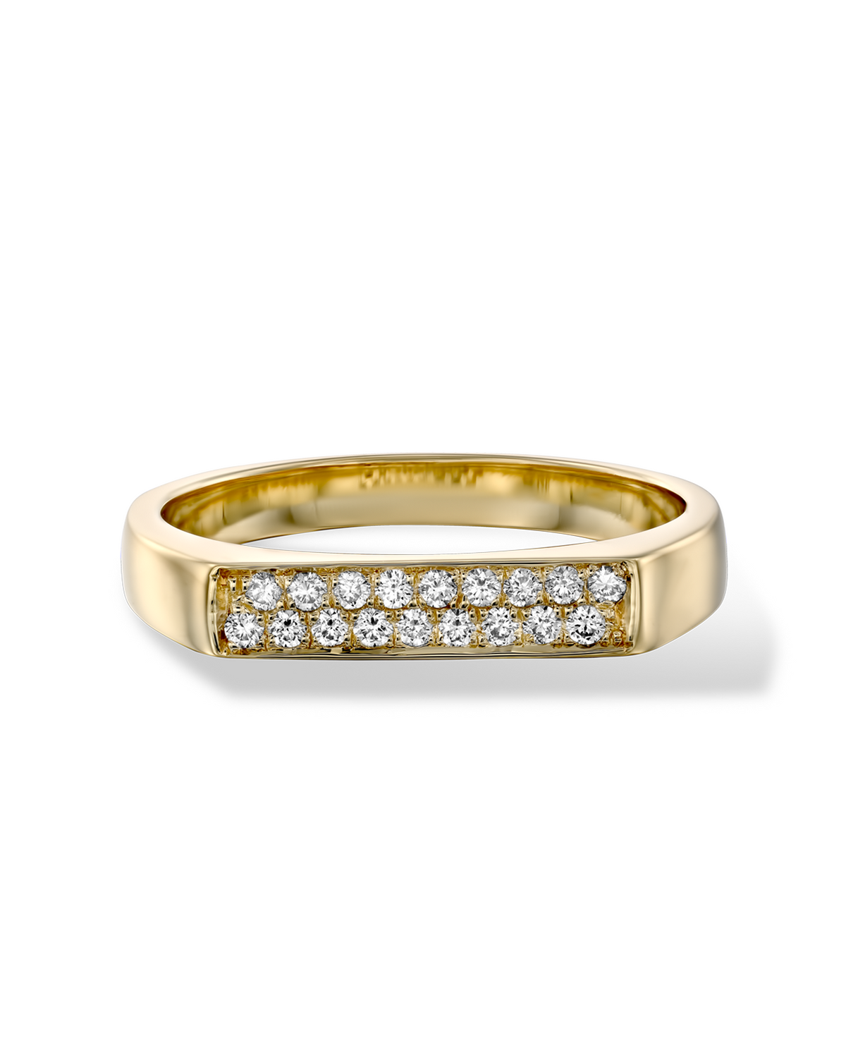 Charlotte Yellow Gold Ring White Diamonds