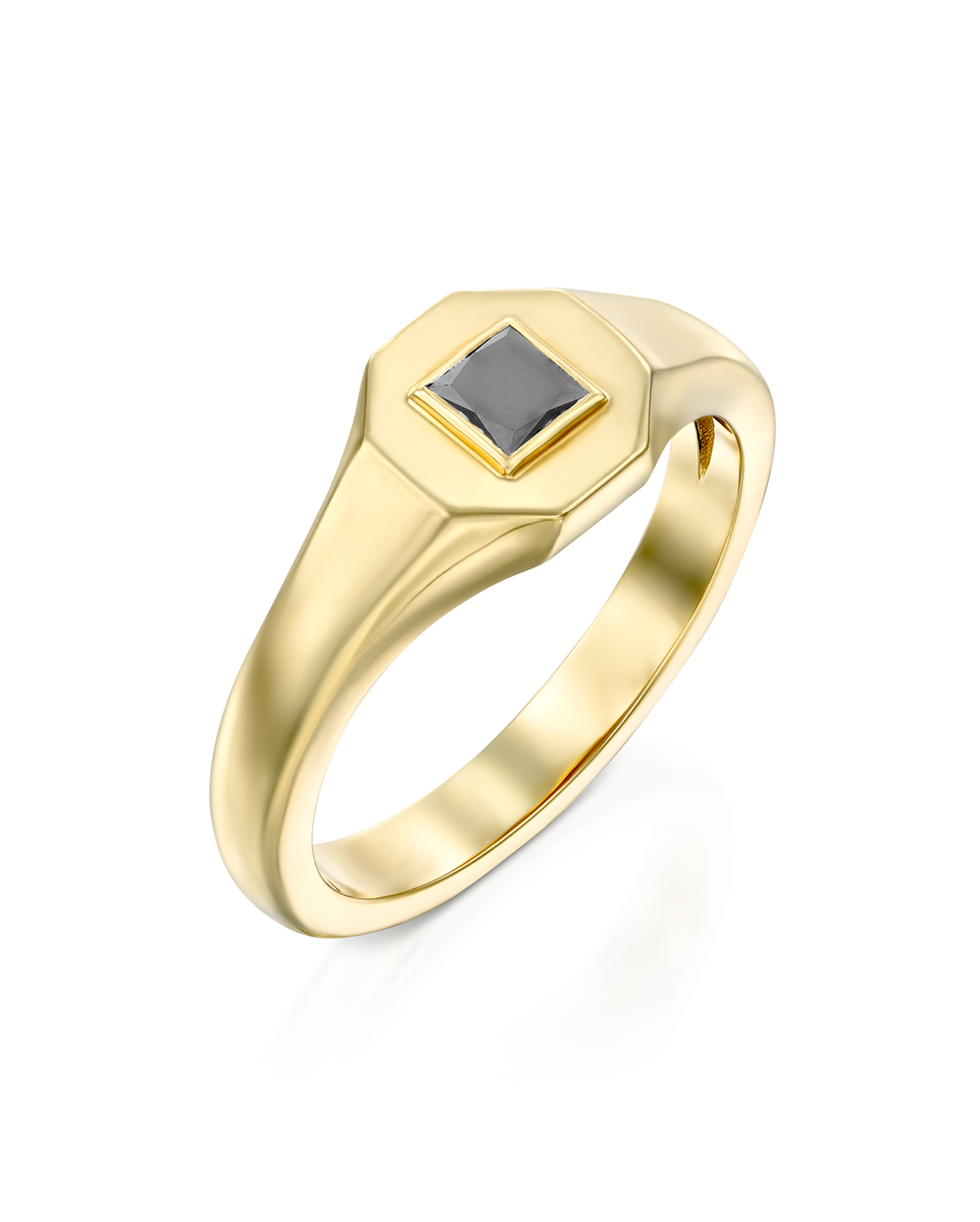 Taylor Gold Ring Black Princess Diamond