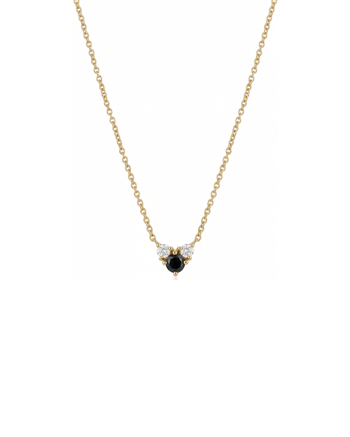 Tatiana Gold Necklace Black & White Diamonds