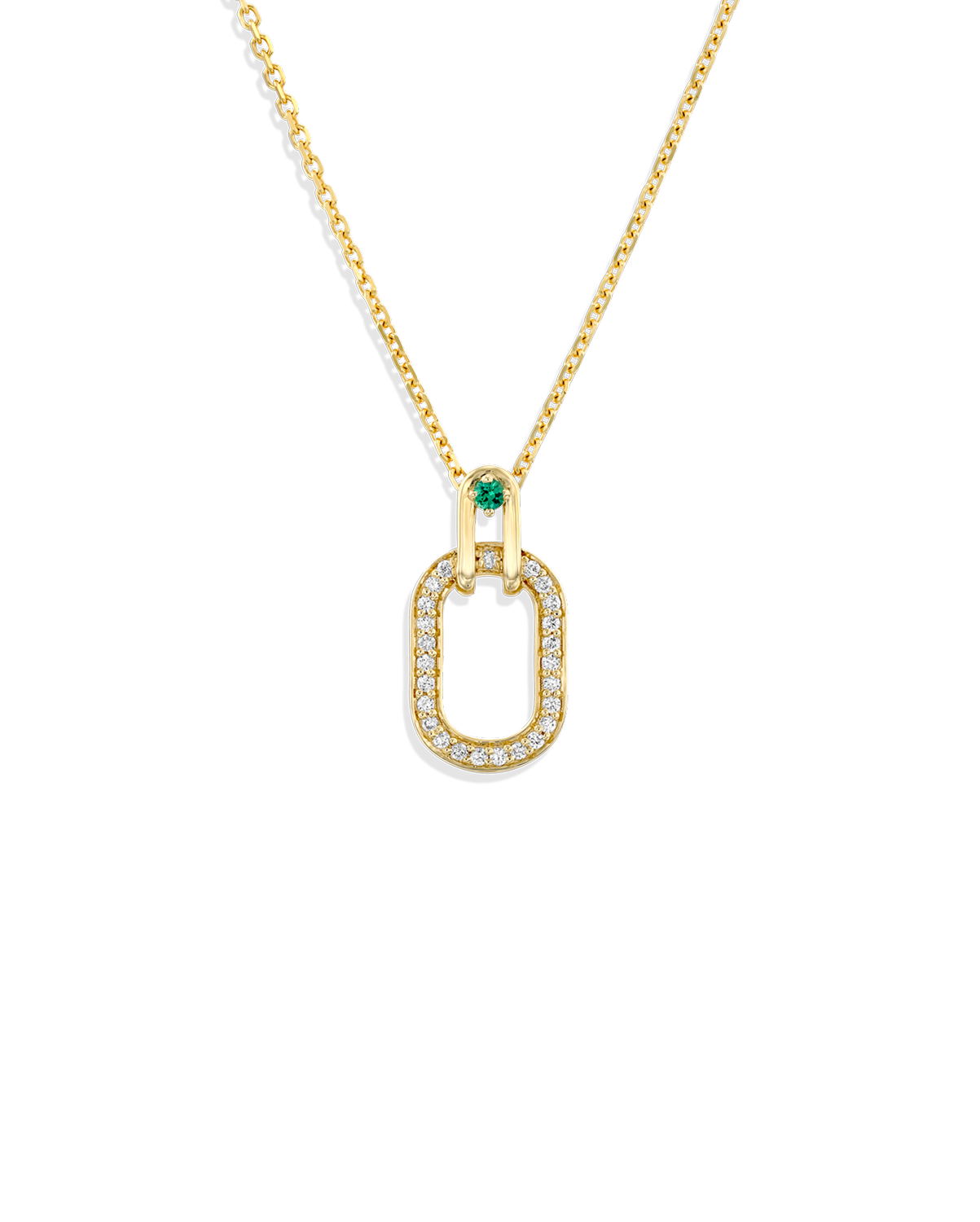 Necklace 01 - Emerald & White Diamonds