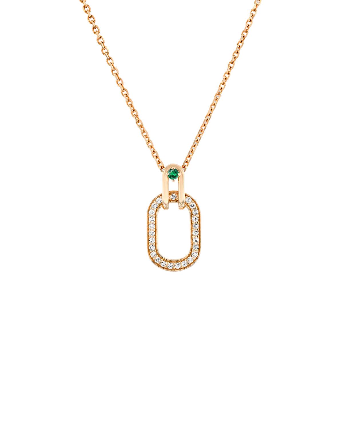 Necklace 01 - Emerald & White Diamonds