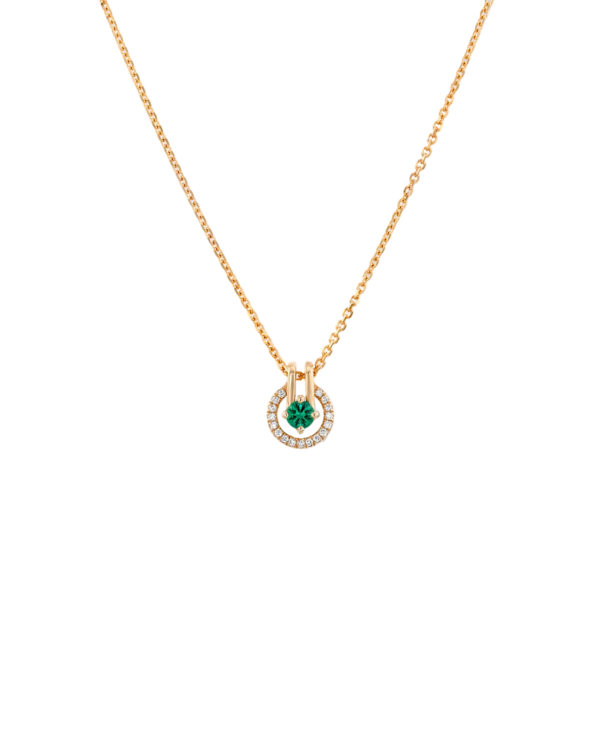 Necklace 03 - Emerald & White Diamonds