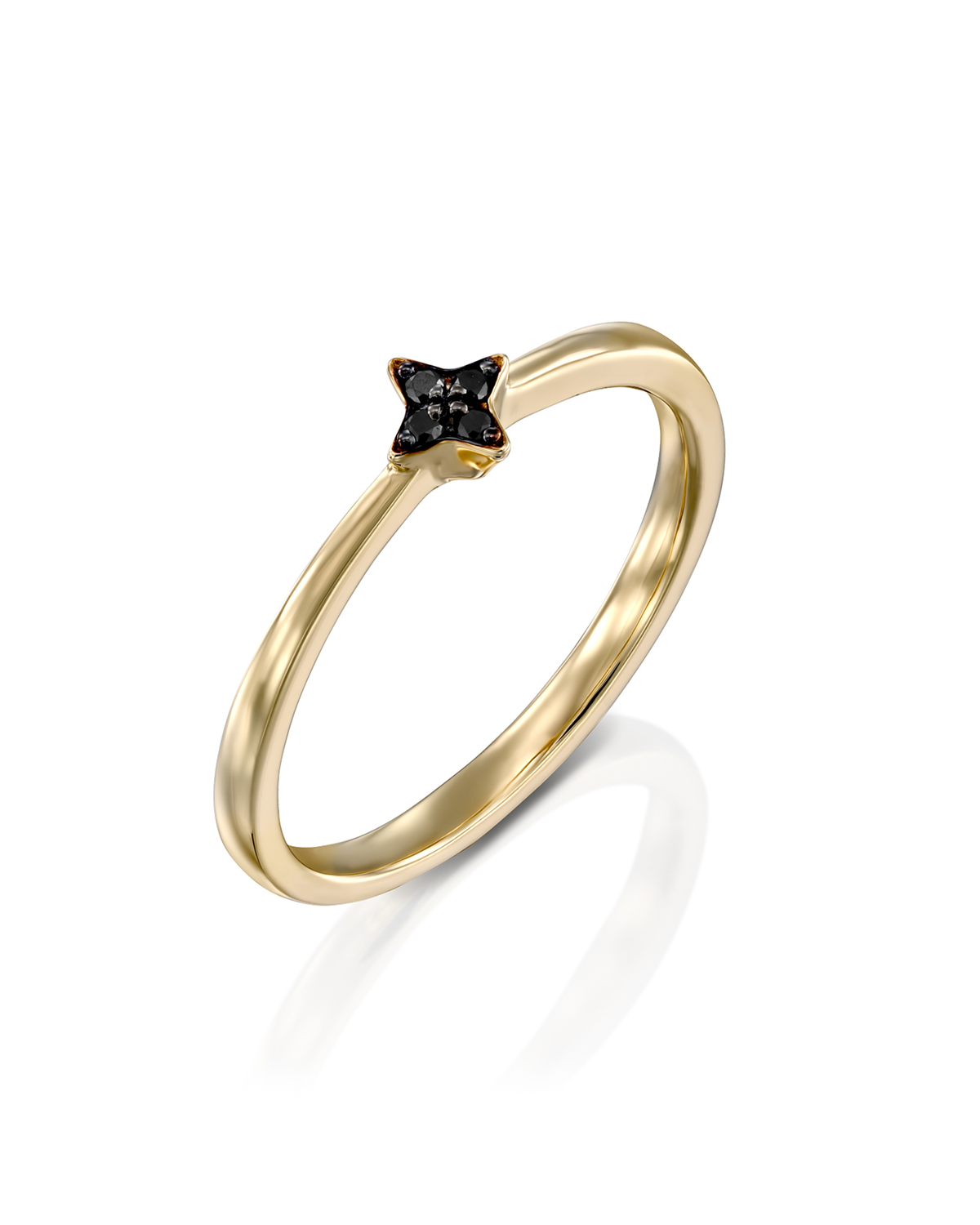 Mars Ring With Black Diamonds