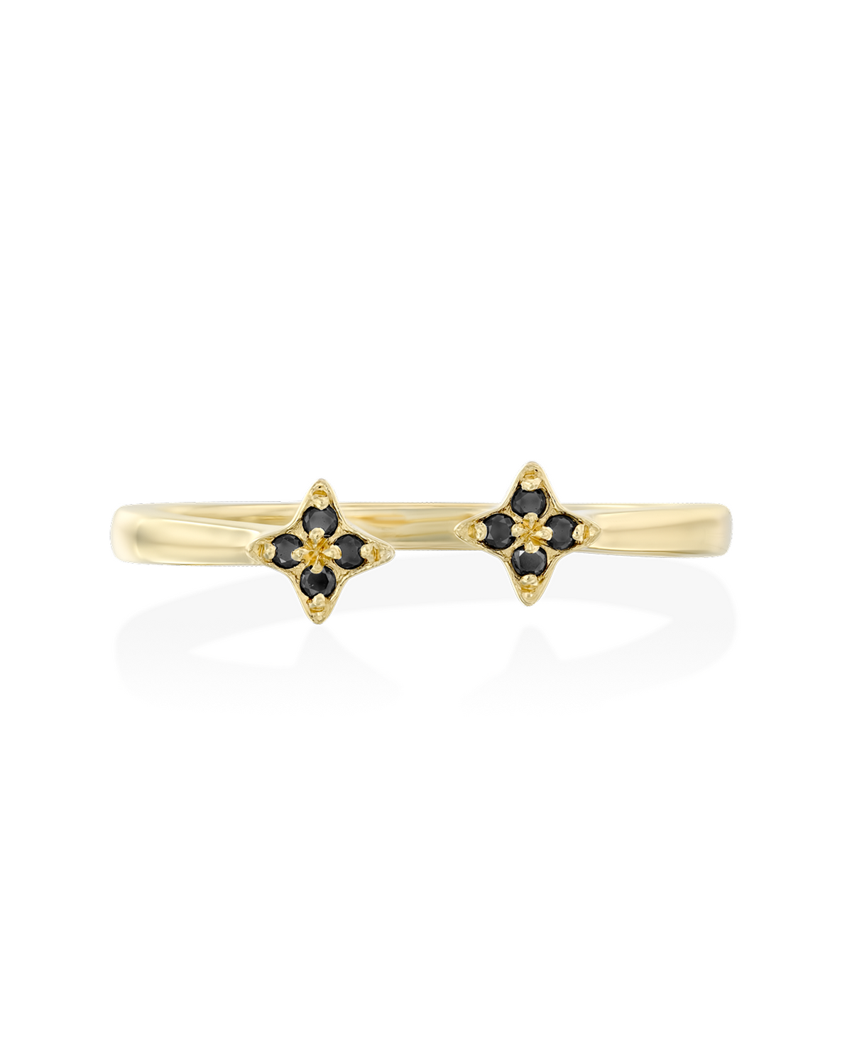 Mercury Ring with Black Diamonds