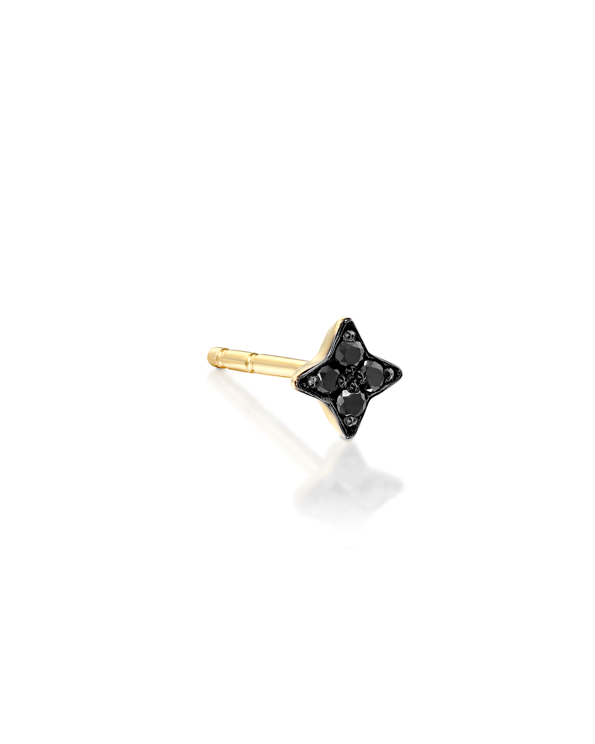 Mini Venus Gold Earring With Black Diamonds