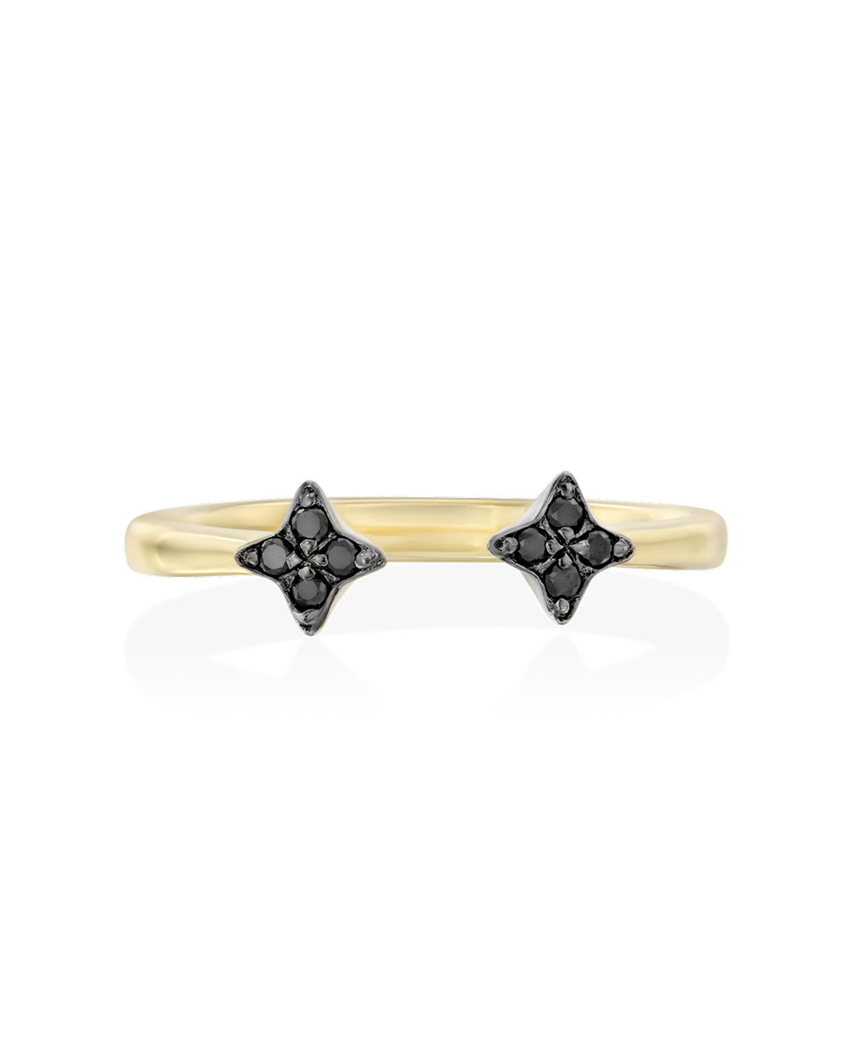Mercury Ring with Black Diamonds blackning