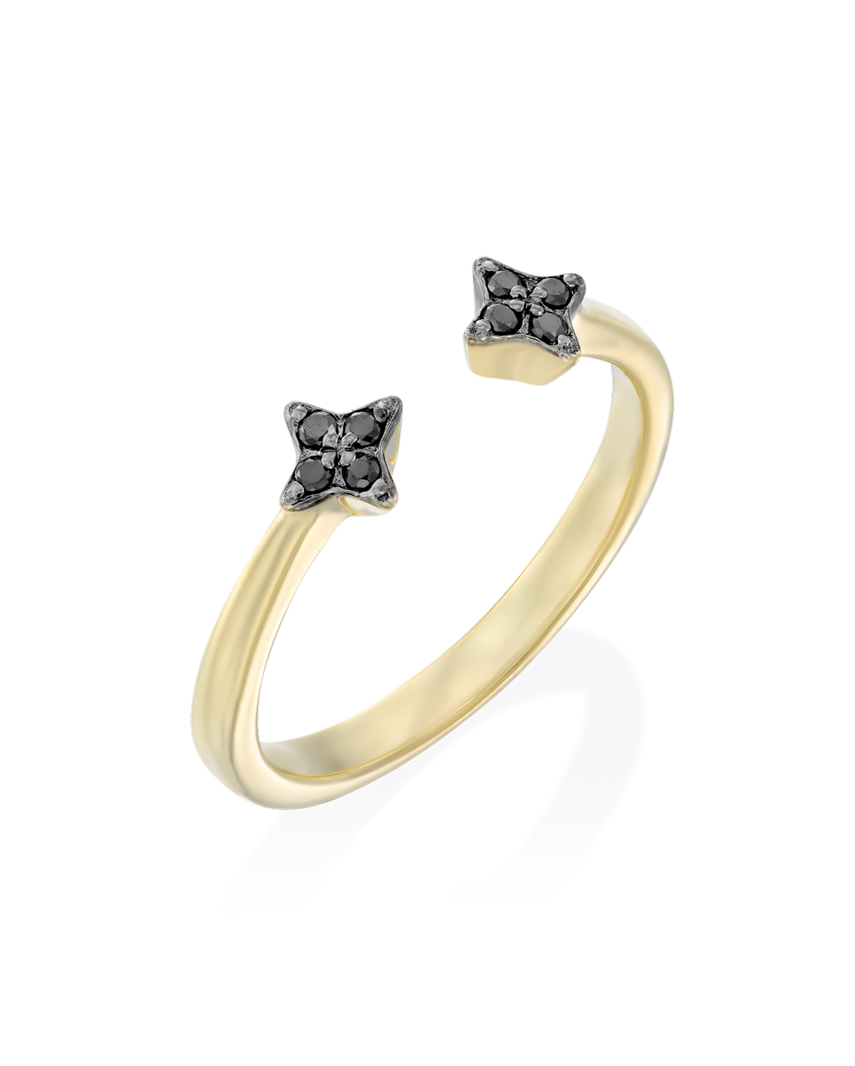 Mercury Ring with Black Diamonds