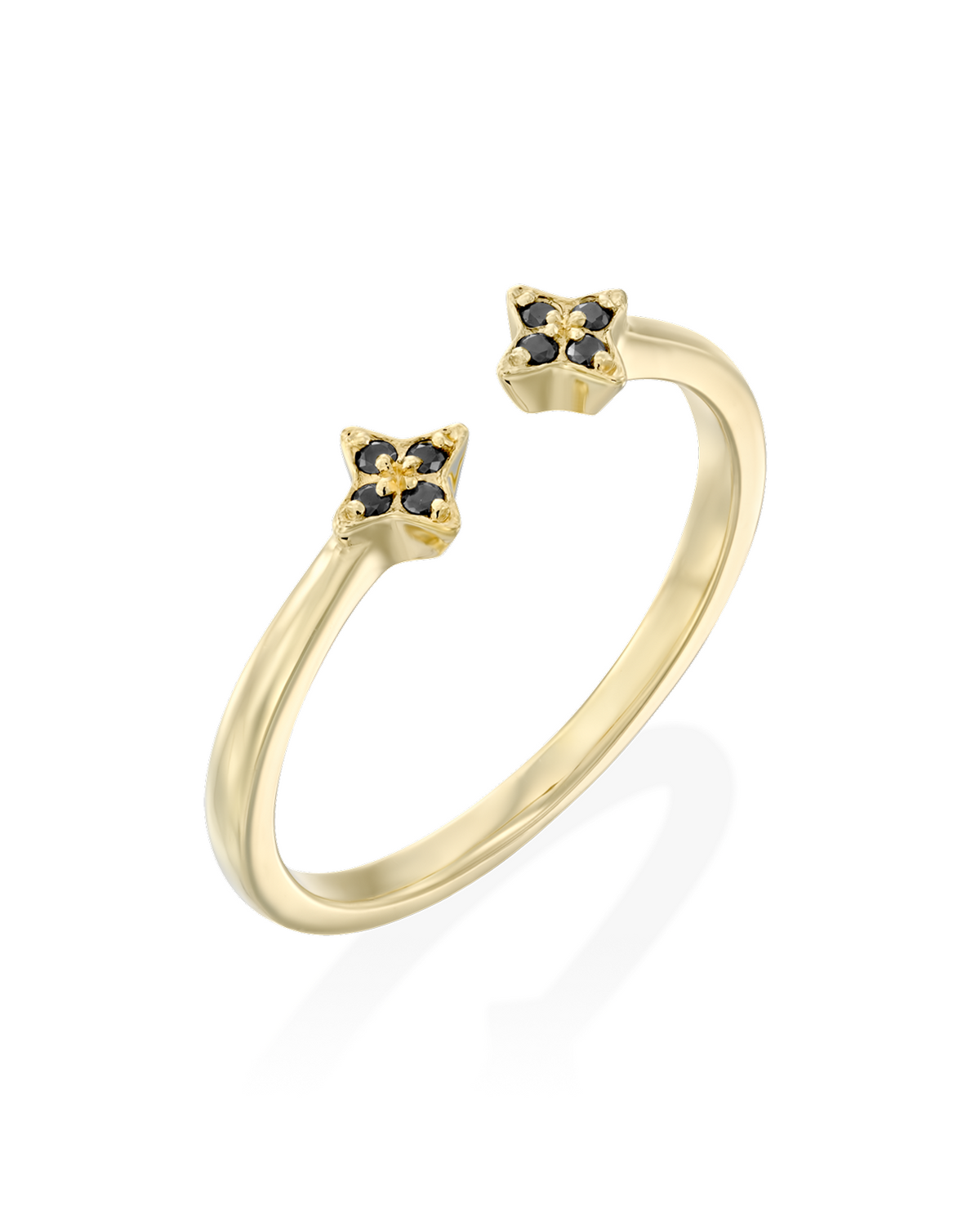 Mercury Ring with Black Diamonds