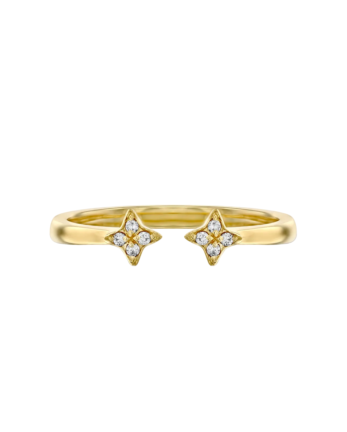 Mercury Ring With White Diamonds