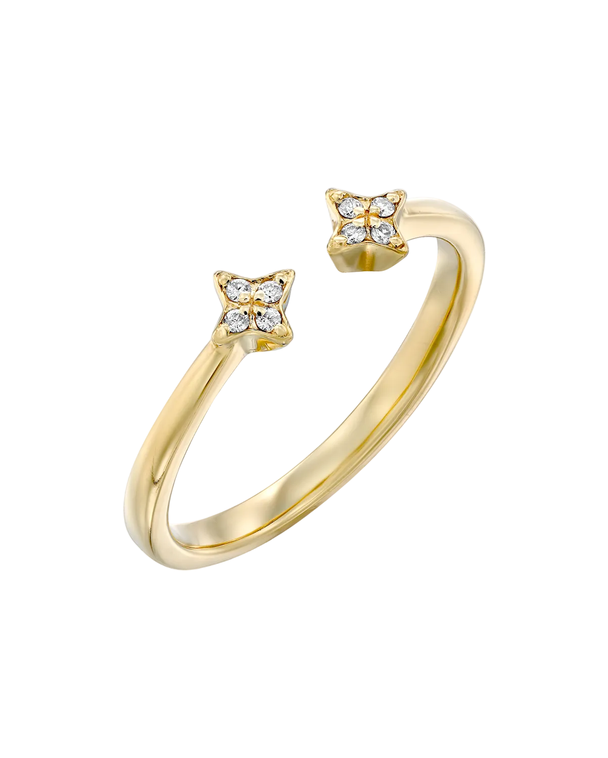 Mercury Ring With White Diamonds