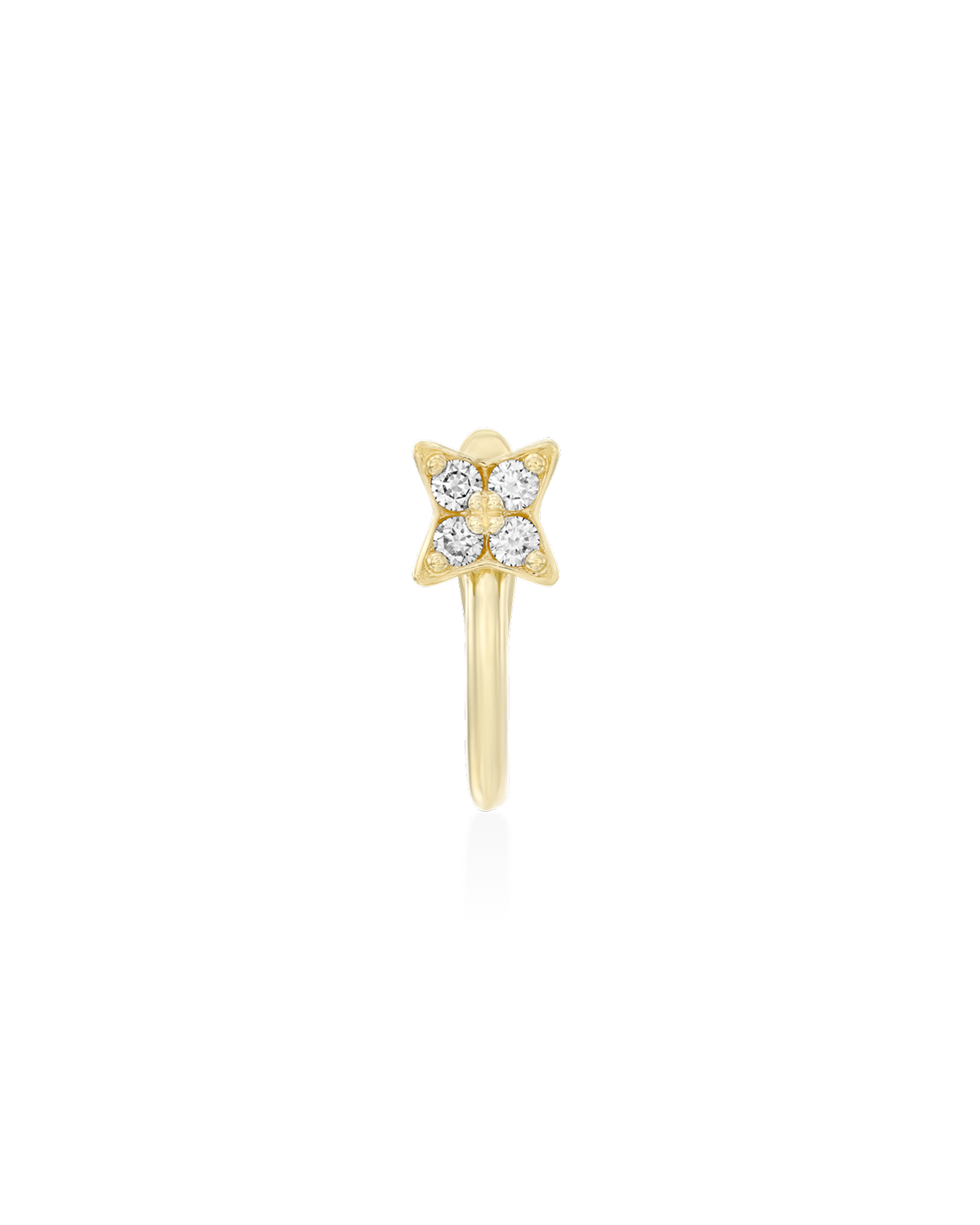 Venus English Hoop Earring with white Diamonds