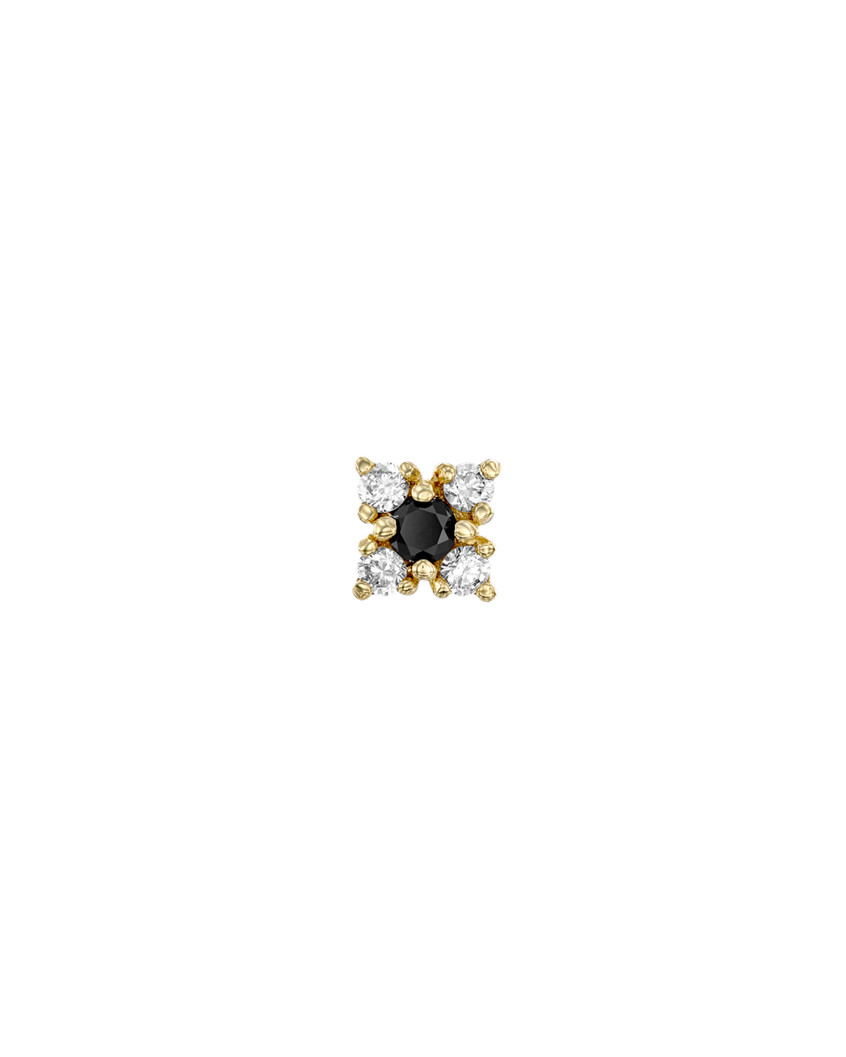 Mini Eliana Gold Earring Black and White