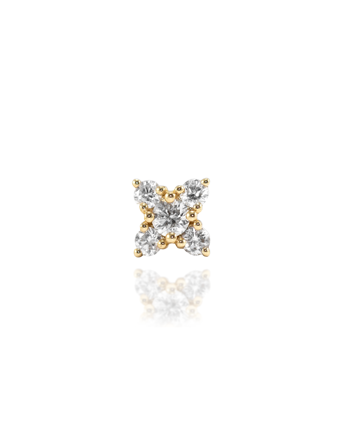 Eliana Gold Earring White Diamonds